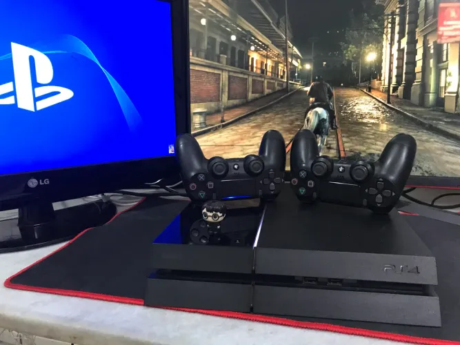 DESAPEGO PLAYSTATION 4 + 2 CONTROLES + DE 20 JOGOS!!!