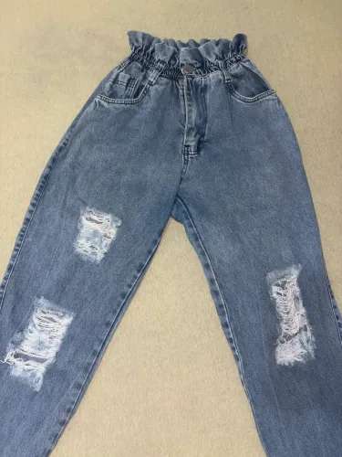 Calça jogger jeans, usada 1x - veste P/M 
