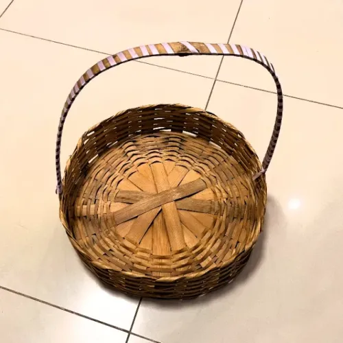 Cesta Redonda de Bambu 36x37 cm