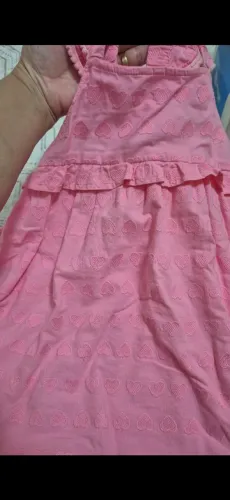 Vestido bordado corações rosa -Poim tam 03