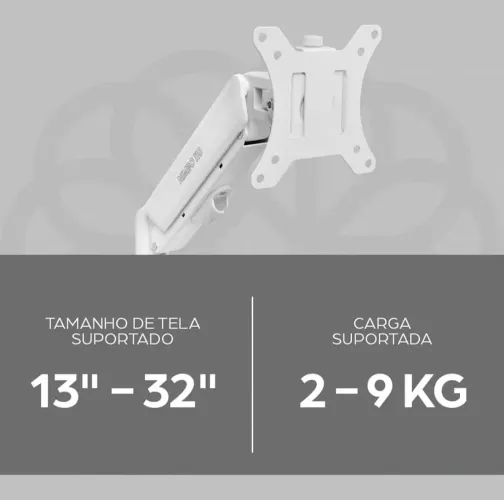 Suporte para monitor de 13 a 32 polegadas Padrão VESA Apenas 129$ a vista na cor branca