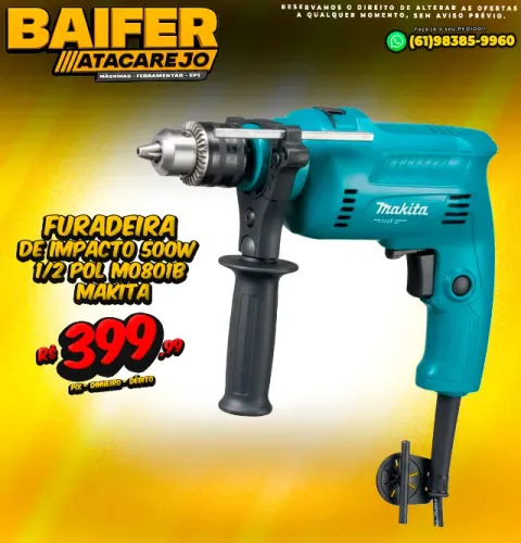 Furadeira de Impacto 500w 1/2 Pol M0801b Makita