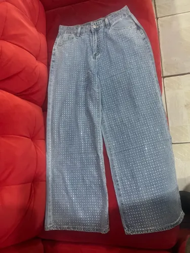 Calça Jeans Feminina com Strass