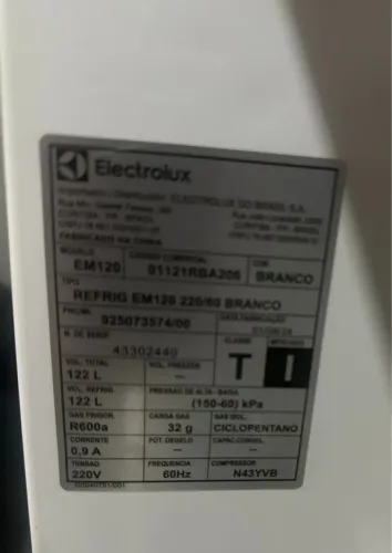 Frigobar Eletrolux