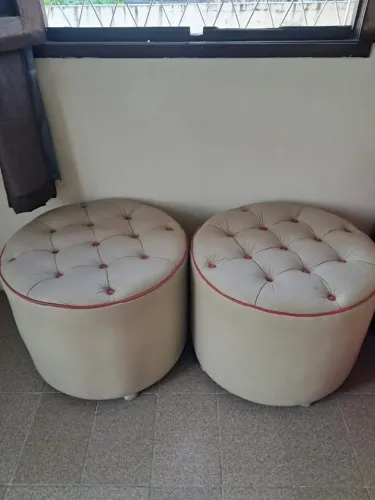 Venda dois Puff Grandes Redondos Sala Estar Decorativo