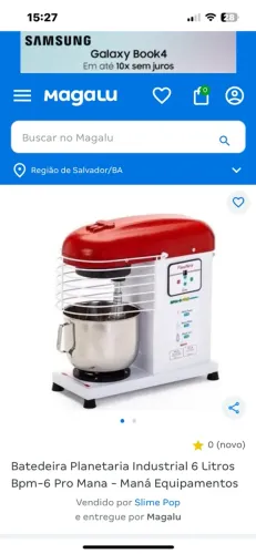 Batedeira 6 litros semi industrial