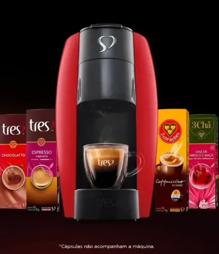 Cafeteira expresso para fazer café e capuccino