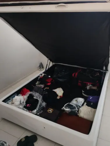 Cama box casal baú com colchão