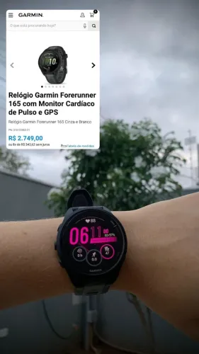 Garmin Forerunner 165 - Impecável - Na caixa - Sem uso 