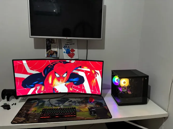 Vendo ou troco - pc gamer completo novo e garantia - ryzen 5 5500 + rx 5500 + monitor 24 +