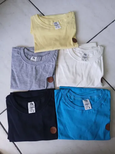Kit 5 camisa gola careca tam 8