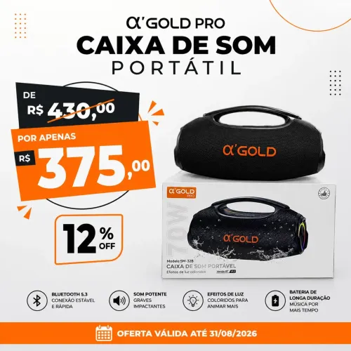 Promoção Caixa de Som Potente a'Gold Pro Original | Pronta Entrega