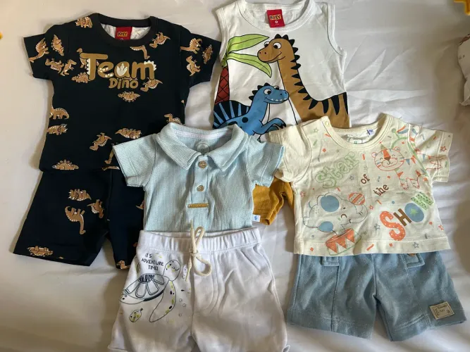 LOTE CONJUNTOS BEBÊ MENINO TAMANHO P E M 