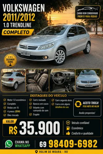 Volkswagen Gol Geração IV City Trend 1.0 8V MI Total Flex Mec. 4P 2012
