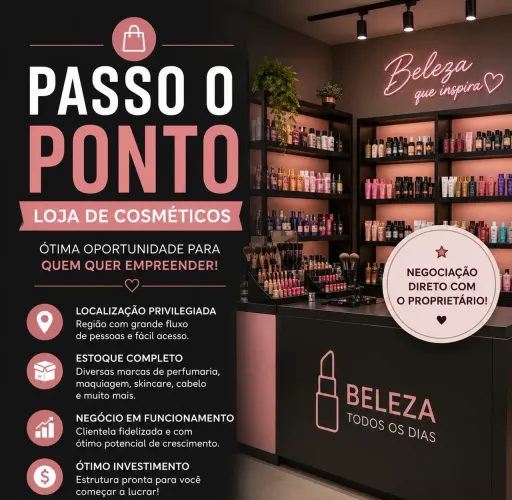 Passo ponto loja cosméticos