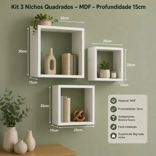 Kit Nichos em MDF