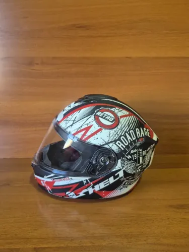 Capacete Helt New Hippo Retro Road Rage - Articulado