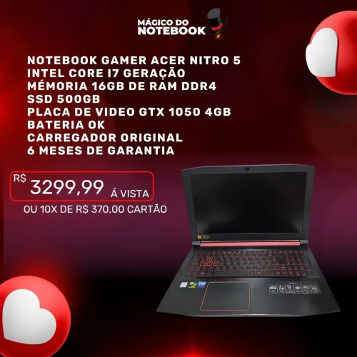 Notebook Acer Gamer i7