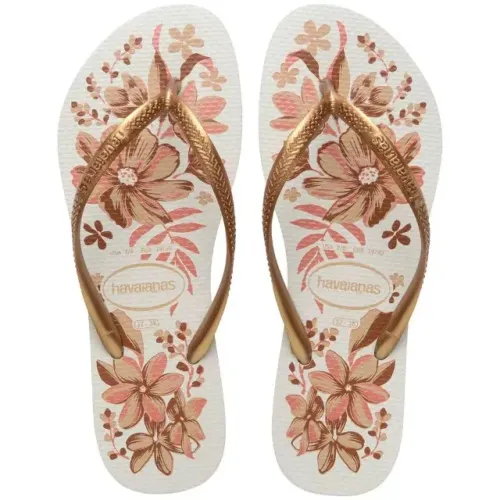 Chinelo Havaianas Slim Organic Feminino Adulto Floral Branco 41328231711