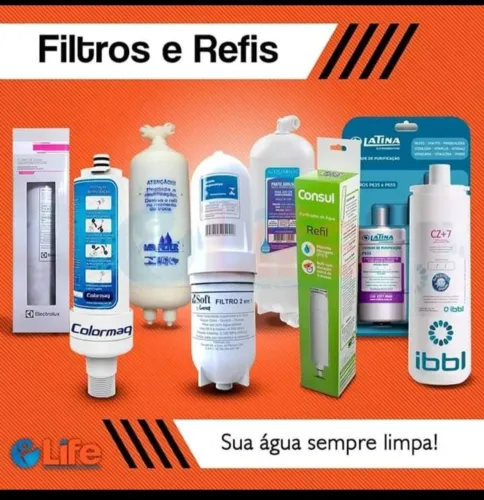 TEMOS QUASE TODOS OS REFIS DE PURIFICADORES,  BEBEDOUROS INDUSTRIAIS,  MÁQUINAS DE GELO. 