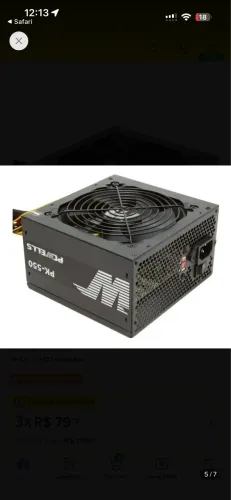Fonte Atx real gamer 550w