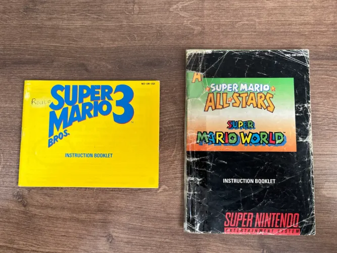 Manual Super Mário Bros 3 + Super Mário All Star e World - ORIGINAIS