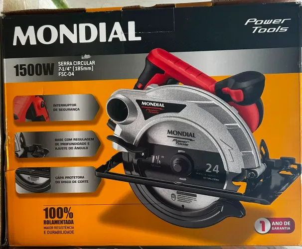 MONDIAL Serra Circular, Vermelho, 1500W, 110V
