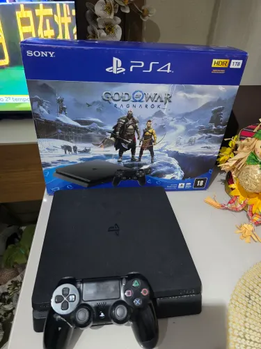 Ps4 slim 1 tera controle original gtav entre outros com lacres intactos ac cartão e trocas