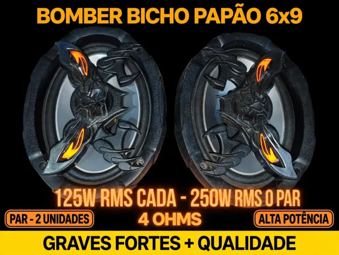 Par Alto-Falante Bomber Bicho Papão 6x9 125W RMS 4 Ohms - Graves Fortes