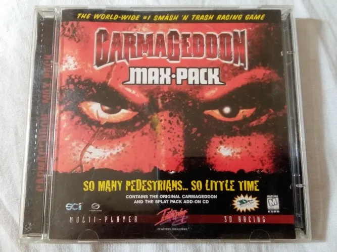 Cd Rom Carmageddon Max Pack 2 discos original importado dos EUA 