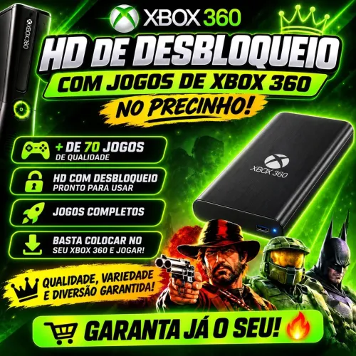 Hd para Xbox 360 com varios jogos *funciona em qualquer Xbox 360*