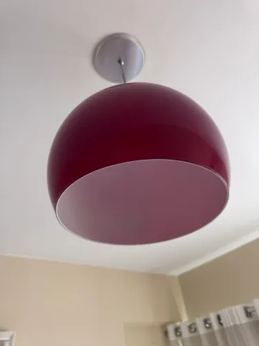 Luminária Pendente Moderna Vermelha - Excelente Estado