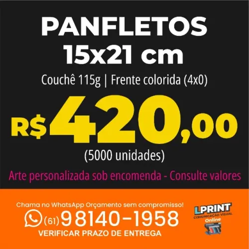 Panfletos 15x21 cm