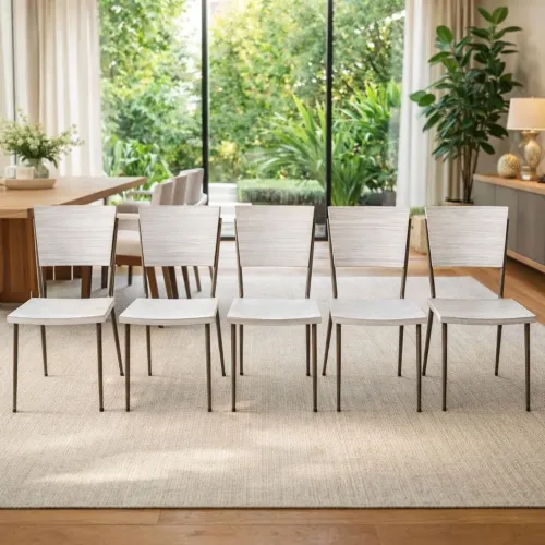 Conjunto com 5 Cadeiras Modernas - Design Clean e Elegante