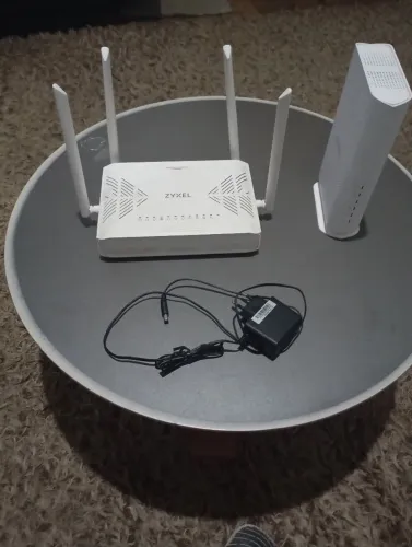 Roteador e repetidor de sinal zyxel wi-fi 6 (estado de novo)