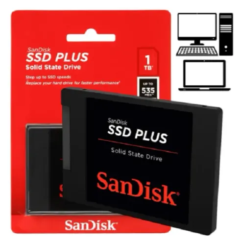 HD SSD 1TB Sandisk Plus SDSSDA memória interna. *Ler Anúncio*