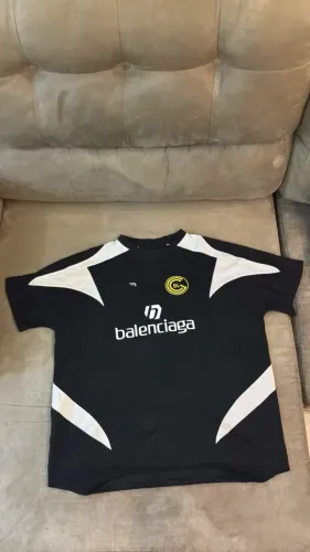 Camiseta Balenciaga Soccer T-Shirt 'BlackWhite'