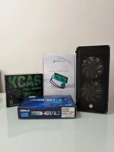 PC Gamer Custo Benefício | Intel i5 10400F, H510M-HDV M.2, 8GB DDR4 3200mhz, Water Cooler