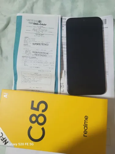 Vendo celular realme c85,256gb,bateria de 7000amp novo.