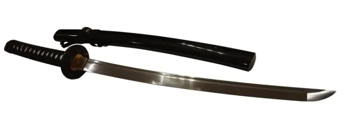 Espada Katana Wakizashi Temperada + Kit Limpeza + Suporte