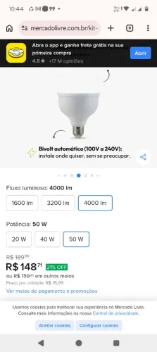 Lâmpada led super potente