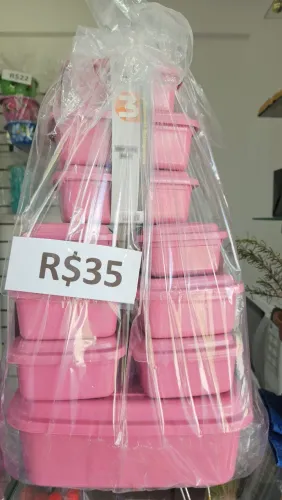 Kit 10 pote plastico organizador