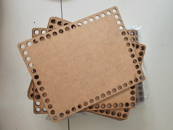 base em MDF para crochê. <br>20x25cm<br>25 unidades
