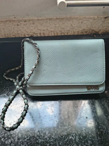 Bolsa carteira Santa Lolla - azul bebê