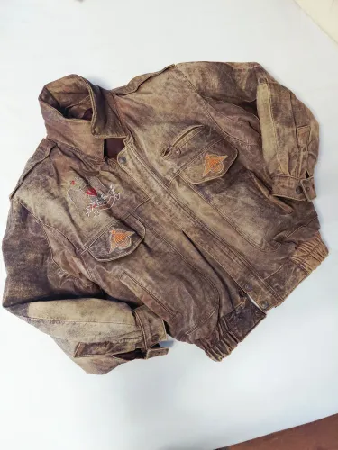 Jaqueta Couro Aviador- Bomber Jacket - Vintage - couro Legítimo