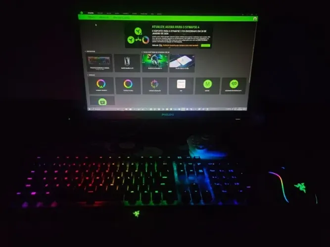 Setup Gamer Completo | Monitor + Kit Razer | i5-7400 | GTX 1050 Ti | 24GB RAM | SSD 1.5 TB