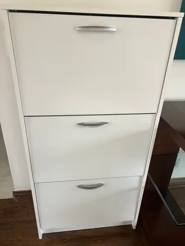 Sapateira Vertical de MDP/MDF com 3 Portas Basculantes Duplas