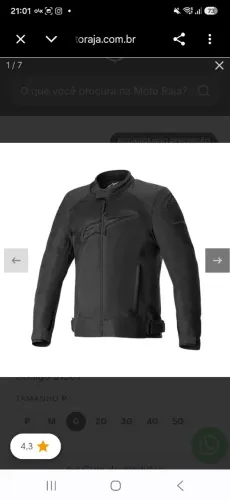 Jaqueta Alpinestars T-SPX Superair Ventilada Preta<br>Código 51961