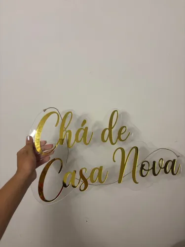 Placa Chá de casa nova