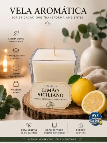 Vela aromática limão siciliano!